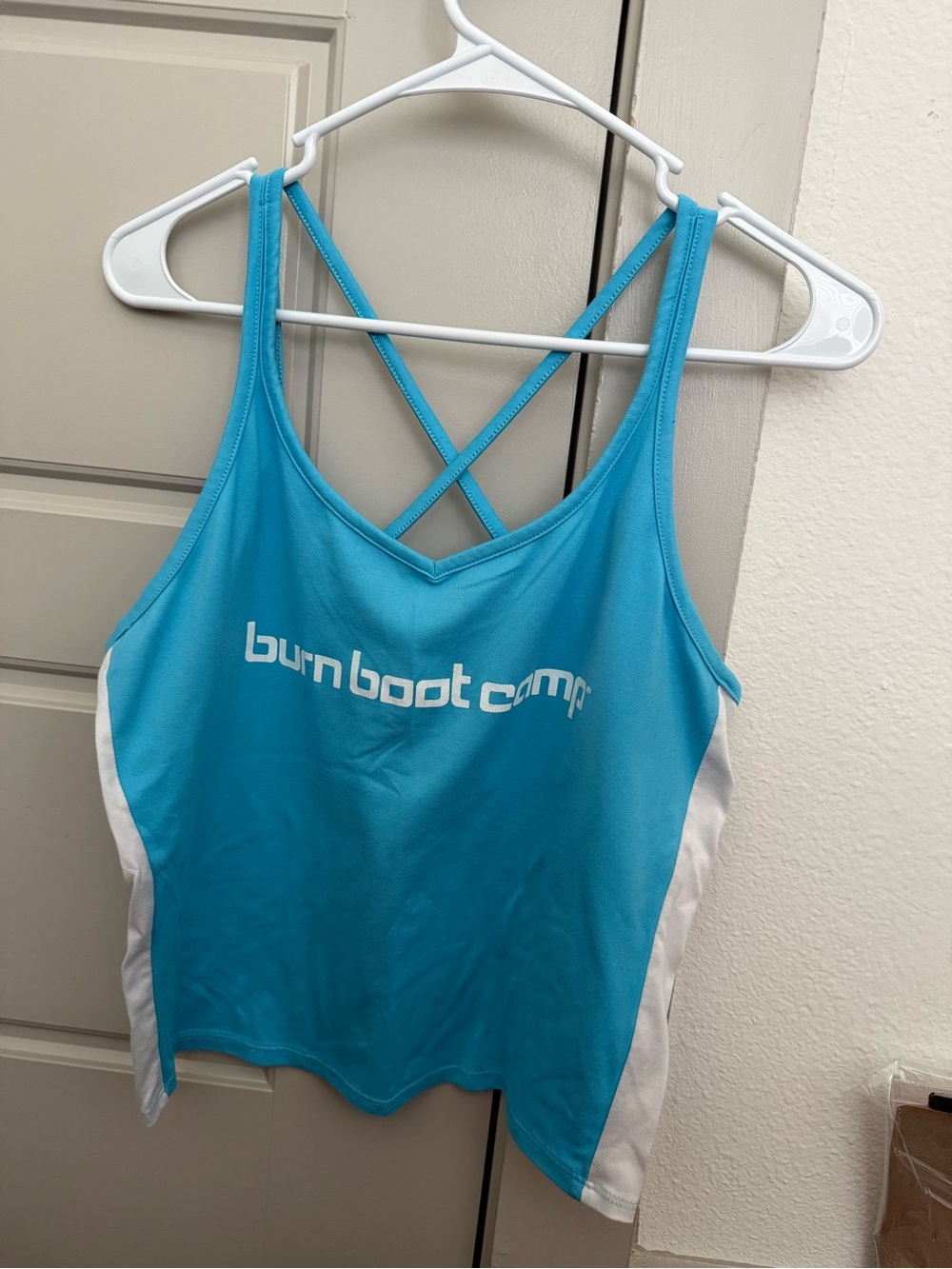burn boot camp Women's Teal Strappy Tank Top